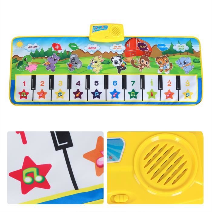 Clementoni – Tapis Musical Orchestra Salterina – 2 Modes (Mains/Pieds), Notes, Instruments, Quiz – Jouet Électronique Dès 2 Ans, Piles Incluses