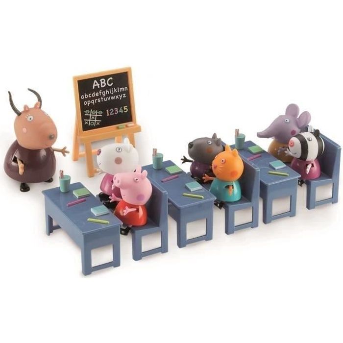 PEPPA PIG la Salle de Classe + 7 personnages