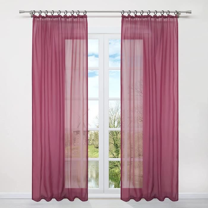 SIMPVALE Petit Rideau De Fenêtre Couleur Patchwork Décoratif Pour Porte (60_x_180_cm, Orange