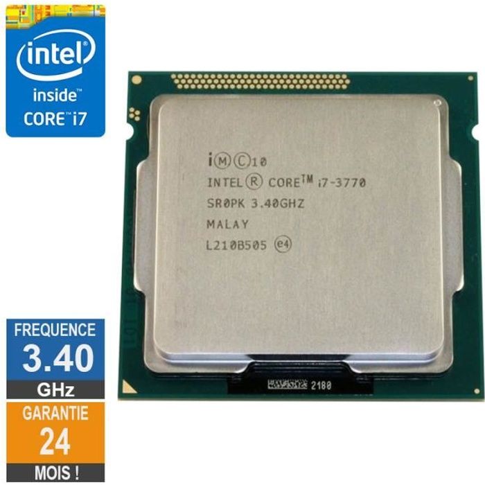 Vente Processeur PC Processeur Intel Core I7-3770 3.40GHz SR0PK FCLGA1155 8Mo pas cher
