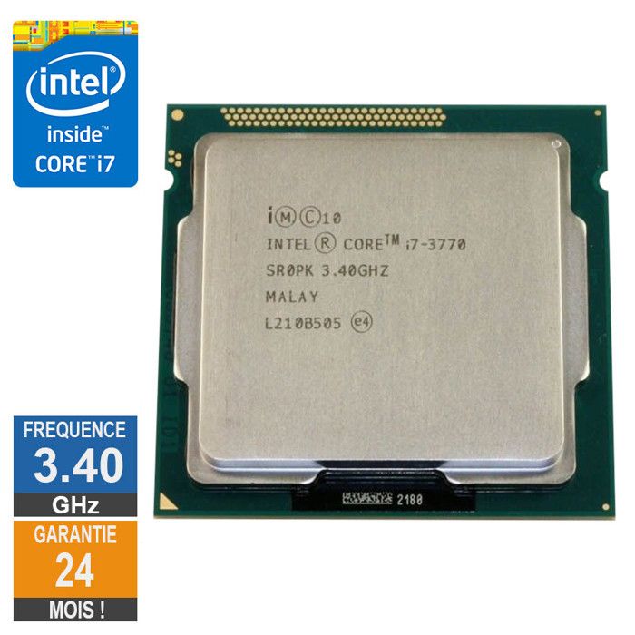 Vente Processeur PC Processeur Intel Core I7-3770 3.40GHz SR0PK FCLGA1155 8Mo pas cher Vente Processeur PC Processeur Intel Core I7-3770 3.40GHz SR0PK FCLGA1155 8Mo pas cher