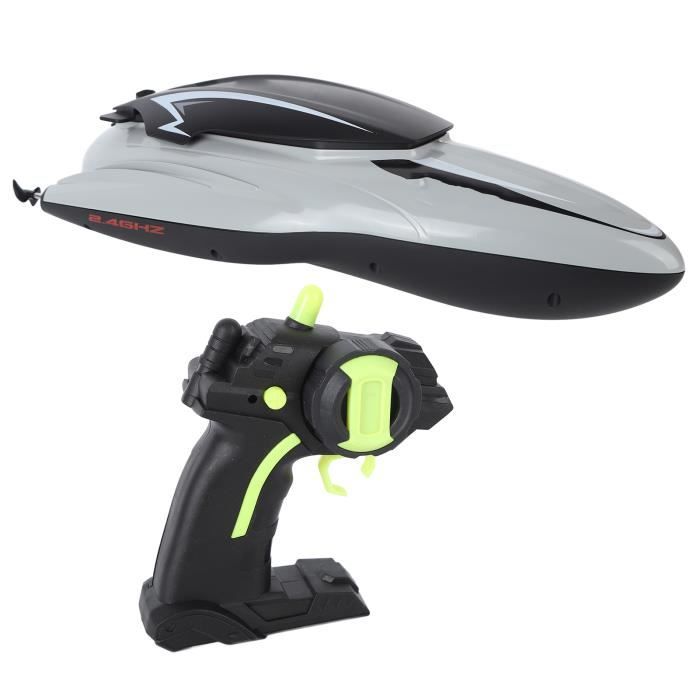 Bateau Télécommandé Spray étanche OBEST - 2.4GHz - Double Hélice 360° - Avec Lumière - Pour Piscine Et Lac