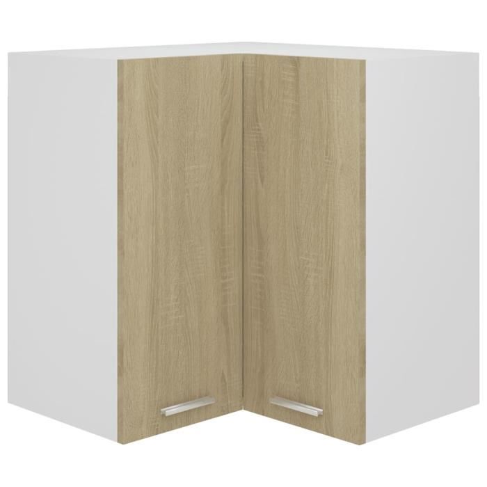 PAI® Armoire d'angle suspendue Chêne sonoma 57x57x60 cm Aggloméré 110054