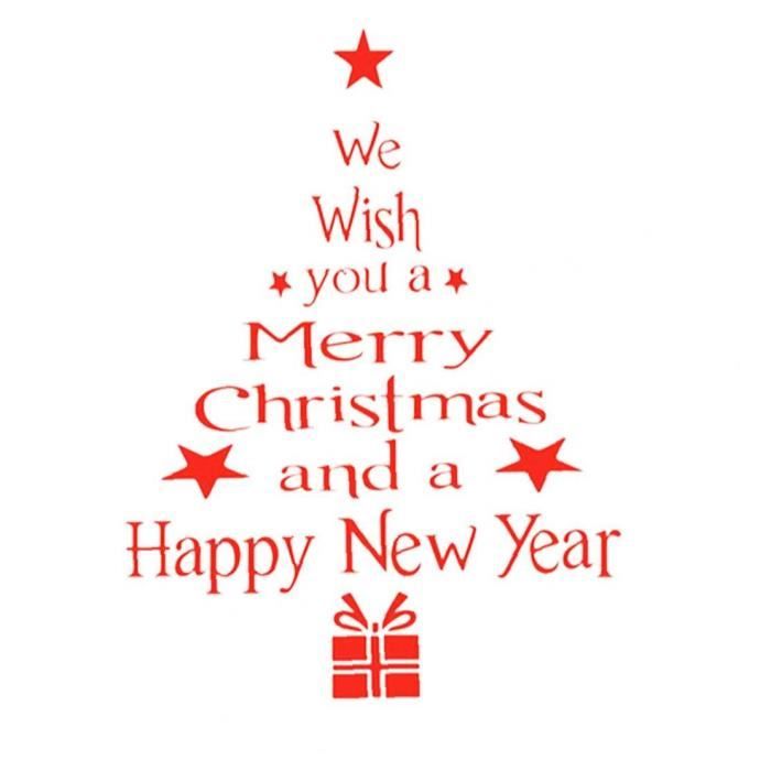 Amovible nous vous souhaitons un joyeux Noël Tree Autocollant TOUTE COULEUR
