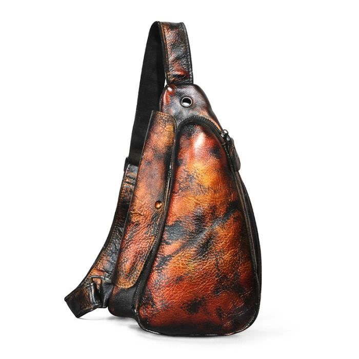 Raxfekro Sling Bag Homme Étanche - Petit Sac Bandoulière Téléphone Voyage Randonnée Sport