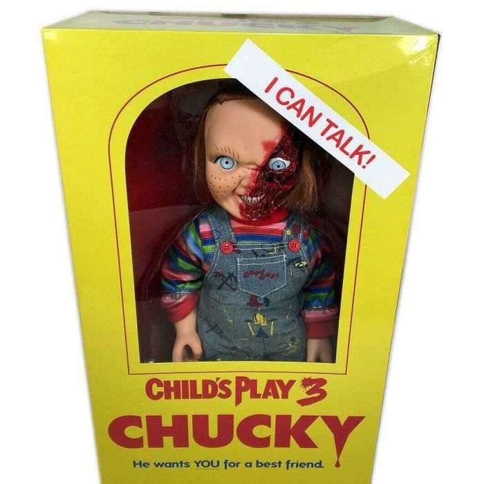 Child's Play 3 Talking Pizza Face Chucky 15 Inch Mega Figure