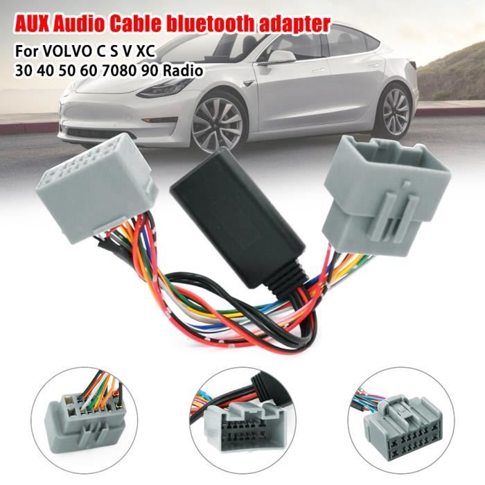 MOMOTOU Récepteur audio voiture aux adaptateur Bluetooth pour volvo c30 c70 s40 s60 s70 s80 v40 v70 v70 xc70 xc90 adaptateur récepte