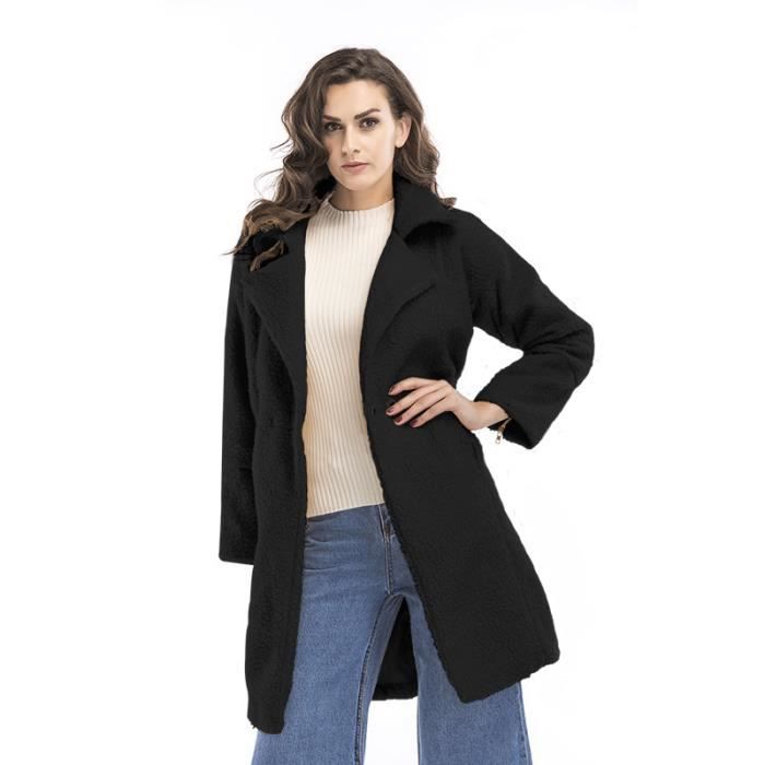 longue veste noir femme