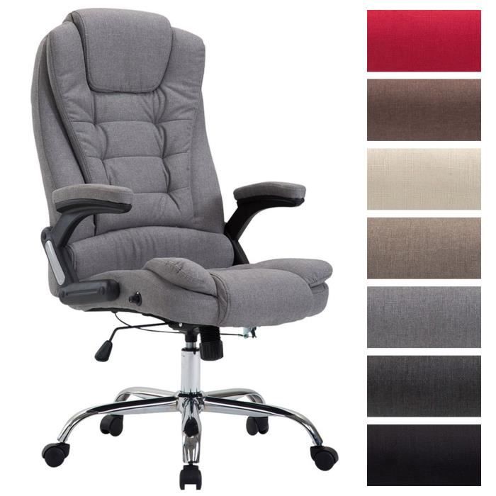 Fauteuil de Bureau Thor XXL en Tissu - CLP - Gris - Capacité 150 kg - Accoudoirs Fauteuil de Bureau Thor XXL en Tissu - CLP - Gris - Capacité 150 kg - Accoudoirs