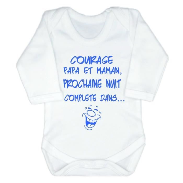 Body Bebe Humour Garcon Manches Longues Prochaine Nuit Dans Blanc Blanc Cdiscount Pret A Porter