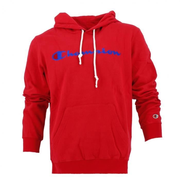 hoodie champion homme rouge