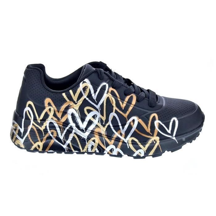 Skechers Baskets fille - SKECHERS - Uno Lite - Lacets - Tige textile - Talon plat