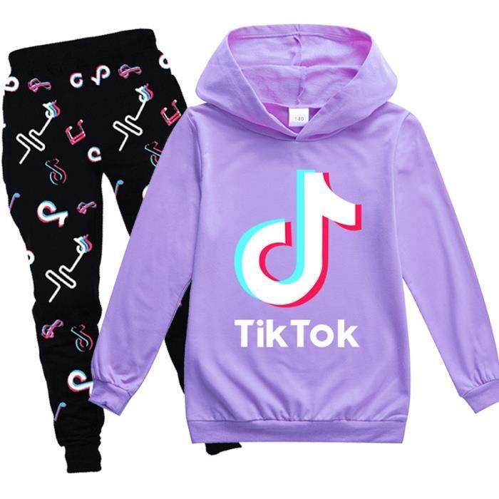 gsch TIK Tok V/êtements Enfants Ensemble Sweat /à Capuche Pull pour Filles Gar/çons Jogging Unisexe