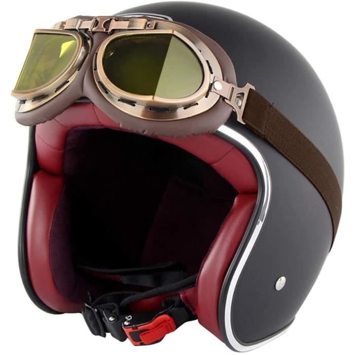 Casque moto sales vintage avec lunette