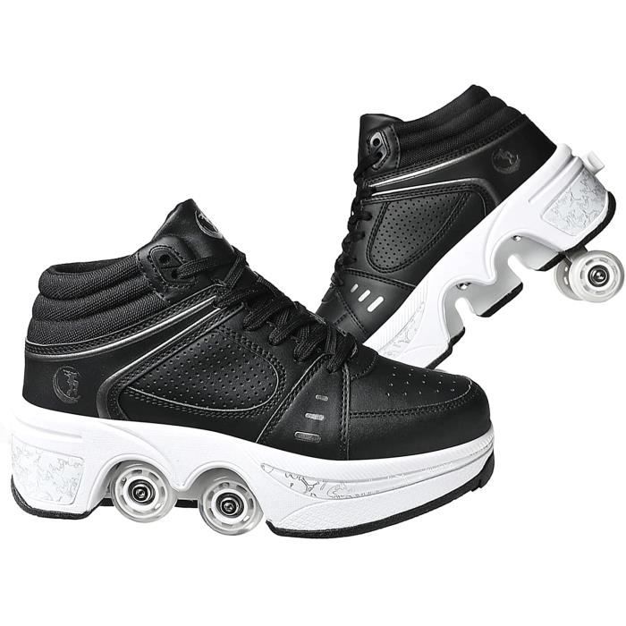 Chaussures à Roulettes Rétractables 2 En 1 - Basket Roller Pour Filles, Adolescents, Adultes, 4 Roues