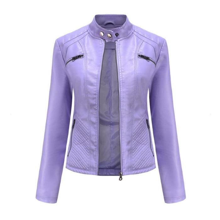AIEOE Blouson Femme Zippé Léger Slim Fit - Veste Automne Hiver Couleur Unie Avec Poches, S à 3XL