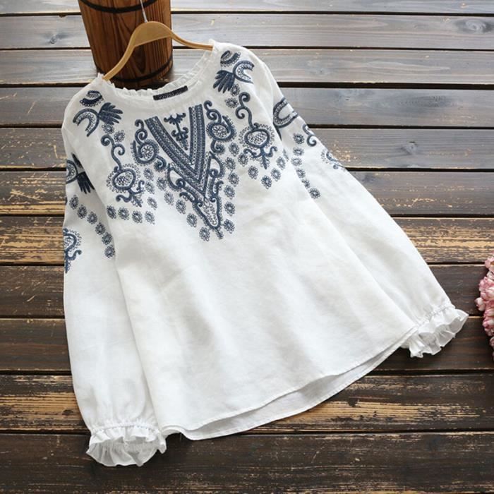 Chemise ALBANE - Chemise en denim brut col victorien manches longues - Brut - C'est Beau la Vie