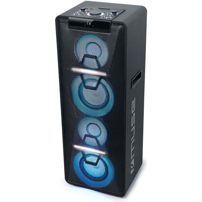 Muse m-1950dj, Avec fil &sans fil, Bluetooth-USB-RCA-3,5 mm, 500 W, Noir