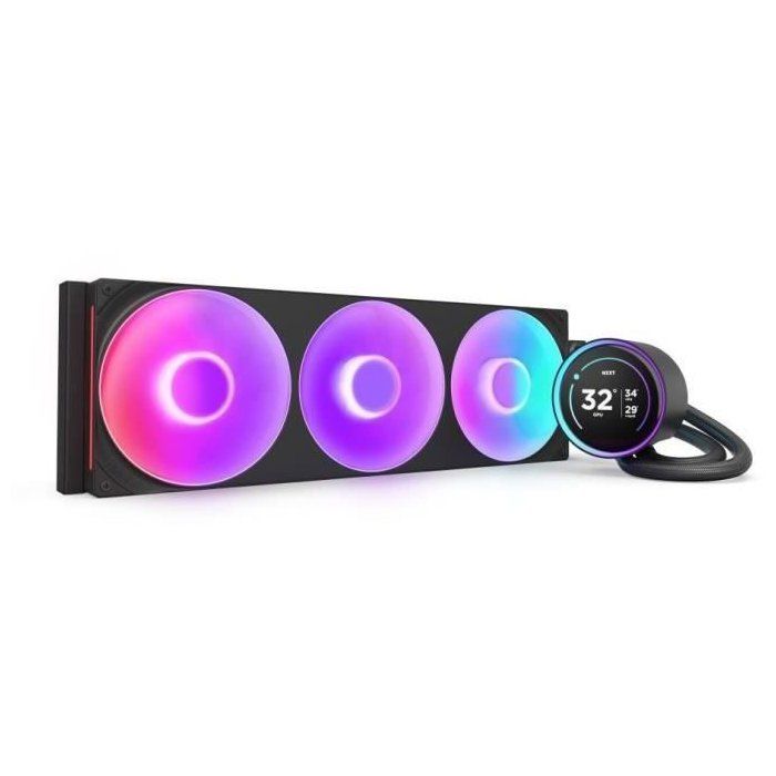 Watercooling NZXT Kraken Elite 420 RGB V2 RL KR42E B2 Ventilateur Ø 140 mm - vue 3
