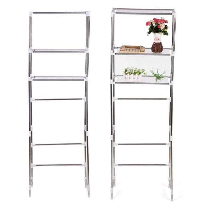 Étagère De Toilette Design En Aluminium - Rangement Salle De Bain 60 Cm, Antirouille Et Facile à Installer