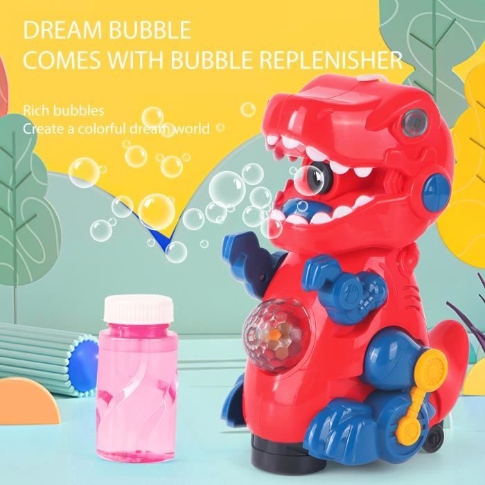 Machine à Bulles Dinosaure Pour Enfants – Auto-ventilée, Pour Jeux Extérieurs, Fêtes Et Mariages – Cadeau Rigolo