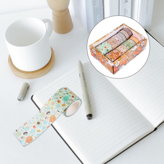 Lot De 5 Rouleaux De Ruban Adhésif Décoratif Japonais Motif Coucher De