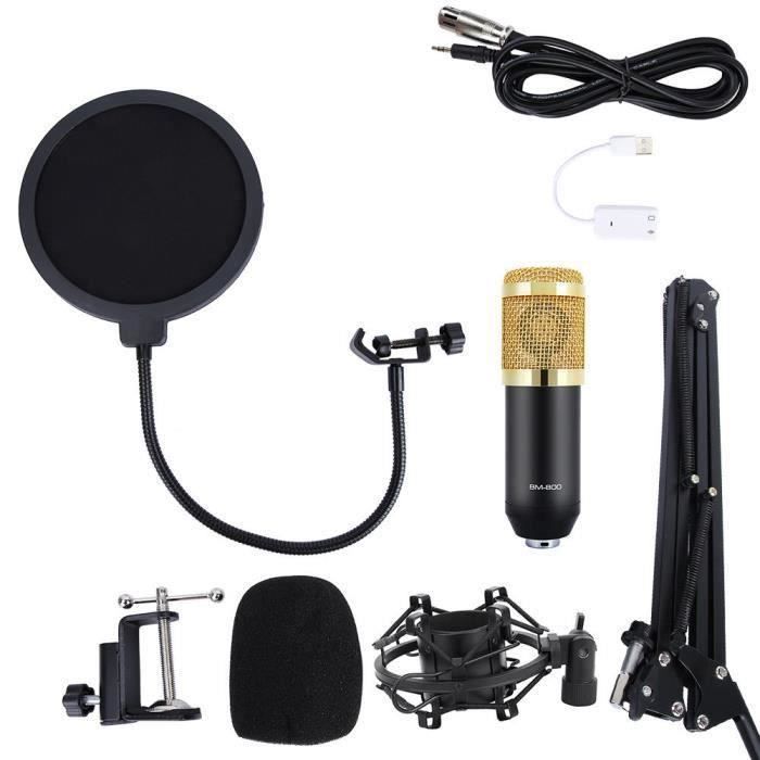 Bm800 Bm 800 Ensemble de microphone à condensateur de studio V8 Ensemble de cart Bm800 Bm 800 Ensemble de microphone à condensateur de studio V8 Ensemble de cart