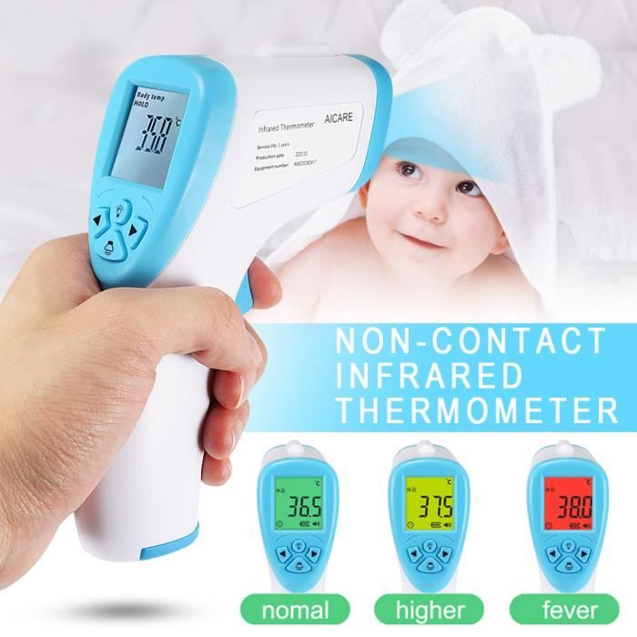 Thermomètre Frontal Sans contact Numérique Bébé Enfants Adultes Médical Rapide 