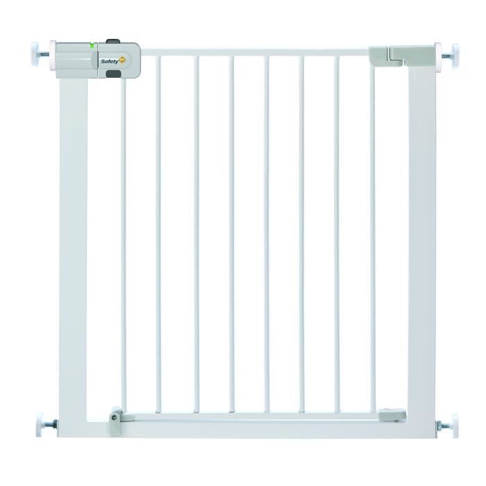 Barrière de porte et d'escalier SAFETY 1ST - U-pressure Easy Métal Blanc - 73 à 136 cm - Avec extensions