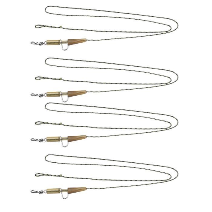 Clips De Leader Carpe – Hybrides Camo, 4 Pièces, Avec Protection Anti-emmêlement, Pour Pêche En Eau Douce