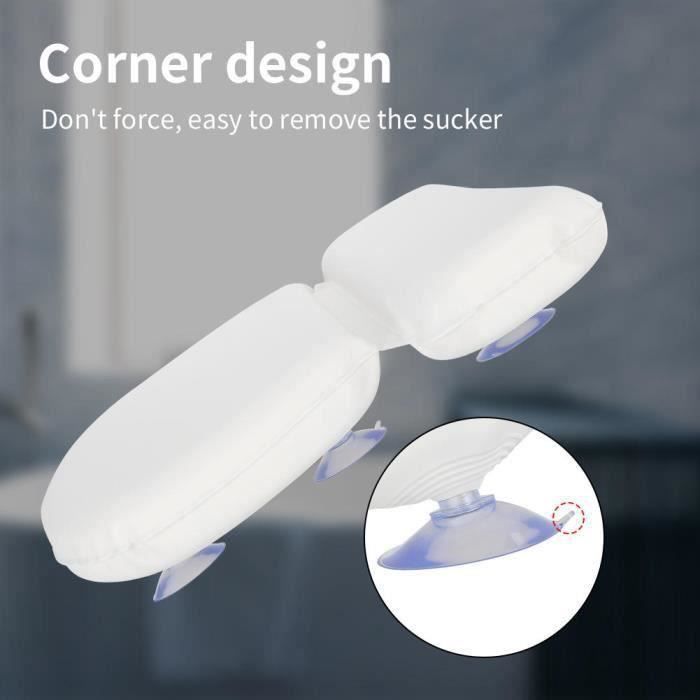 Coussin De Bain PVC Imperméable - Oreiller Confort Pour Tête Et Dos, Avec Ventouses - Rose