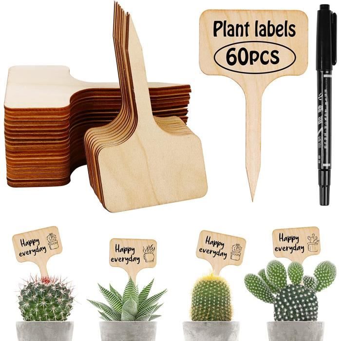 100 Pièces Etiquette Jardin Exterieur Marqueurs En Plastique De Plantes Type T Plastique Etiquette Potager Etiquetage Reutilisable Accessoires Pour Plantesnoir 90184395