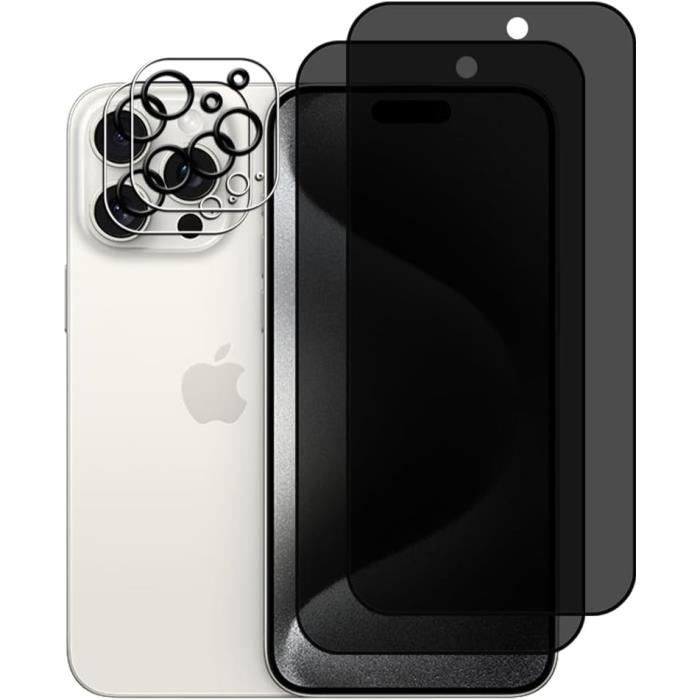 Film Verre Trempé écran et arrière pour iPhone 15 PRO et Protection Caméra  [Pack 2] Vitre Protection Phonillico® - Cdiscount Téléphonie