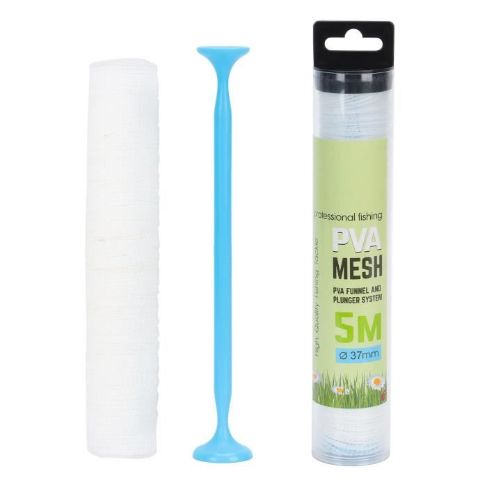 Filet D'appât De Pêche PVA Soluble Dans L'eau - 18 Mm X 5 M - Pour Asticots, Micro Granulés - Écologique, Dissout Rapidement