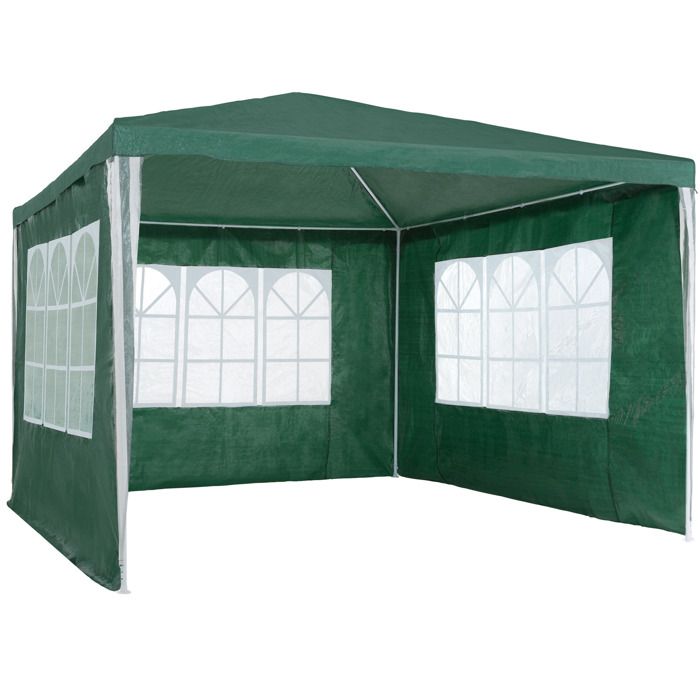 b/âche imperm/éable en PE 4 x fen/êtres MCTECH 3 x 6 m blanc Tente de r/éception exterieure Tente de jardin Pavillon Tente de bi/ère Tente de f/ête Pavillon de f/ête comprenant,4x parois lat/érales