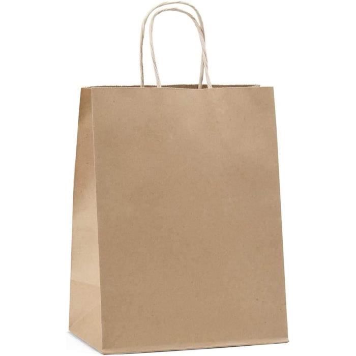 Sac Kraft, Sac Papier, Sac Kraft Poignée, Sac Cadeau Grand Format, Sac