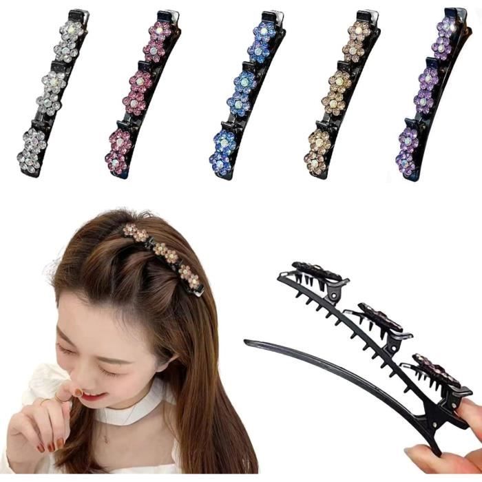Lot De 4 épingles à Cheveux Avec Strass Bleu Turquoise – 6 Cm, Métal Brillant