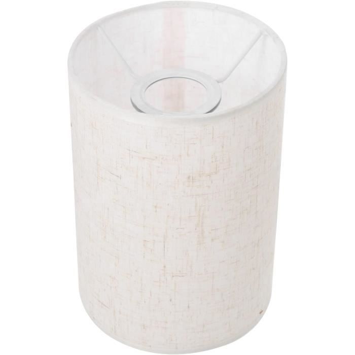Abat-jour TOSEL TAMBOUR 25 tissu tambour beige D 25 x H 18 cm | Leroy