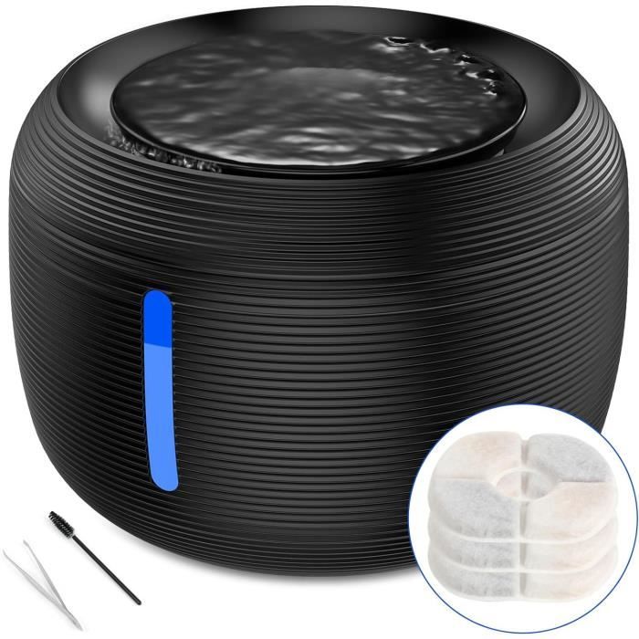 Fontaine à Eau En Céramique Pour Chat - 2,1L Silencieuse Avec Filtre Charbon - Blanche Et Élégante