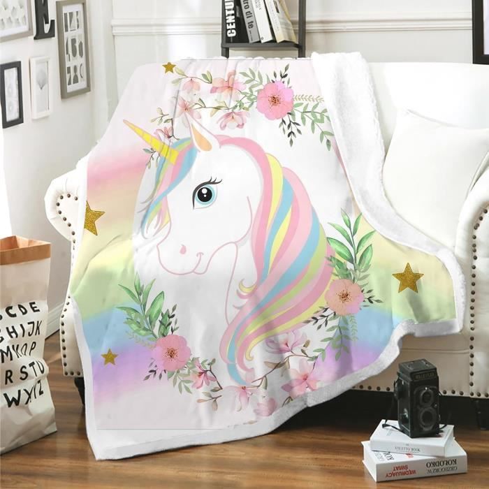 Panneau pour Vêtement et Couverture Licorne et fleurs printanières - Pelubo Design main image 0