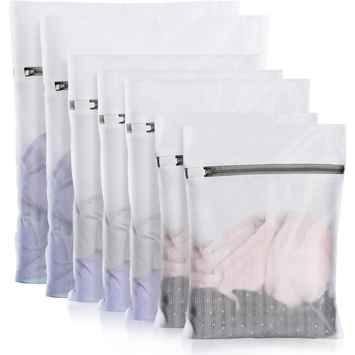 Filets à Linge Lot De 6 - Sacs De Protection Pour Machine à Laver - Tailles 25x30 Cm à 60x60 Cm