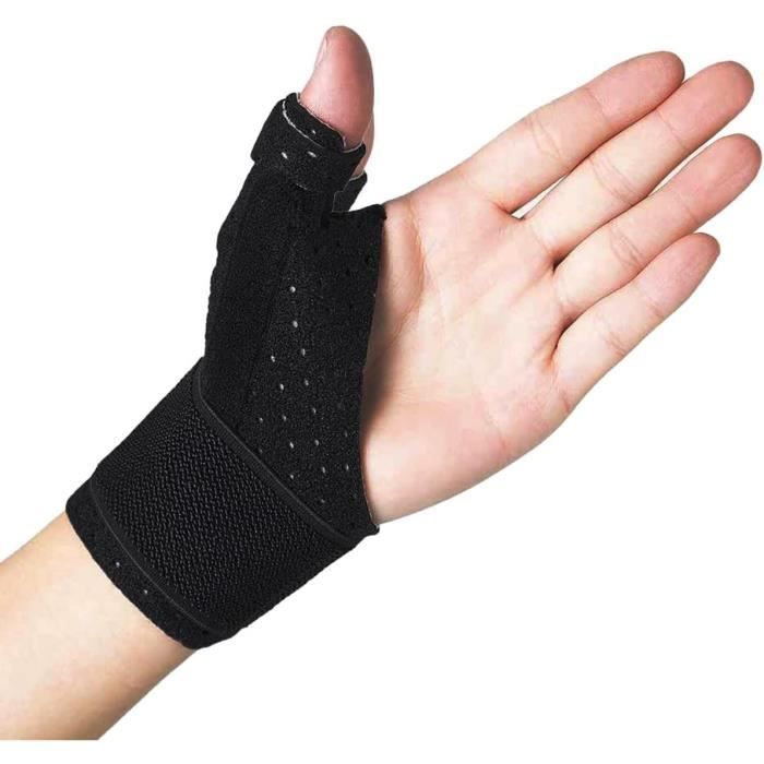 Attelle De Pouce Réglable BraceUP - Pour Main Gauche Et Droite, Soulage Arthrite, Tendinite, Canal Carpien - Noir