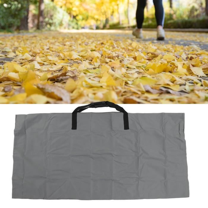 Désherbeur Manuel 102cm Avec Sac à Feuilles - Outil De Jardin 4 Griffes En Acier Inoxydable Pliable