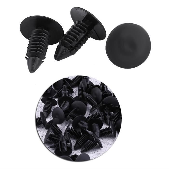 20 Clips De Fixation Plastique Vert Pour Voiture - Rivets Porte Pare-chocs, Trou 8mm - 2