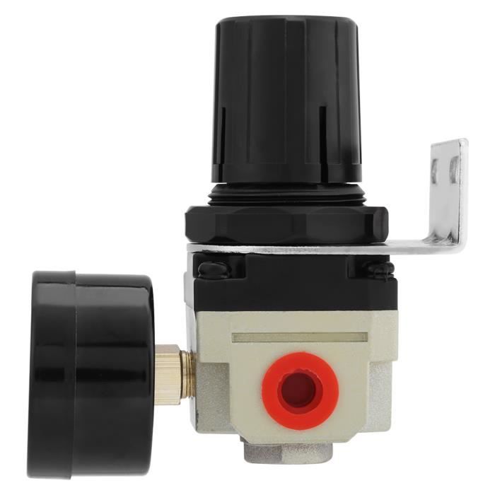 Détendeur Filtre à Air Riloer AR2000-02 Filetage 1/4 BSP Avec Manomètre Et Support - Régulateur Pneumatique Haute Précision