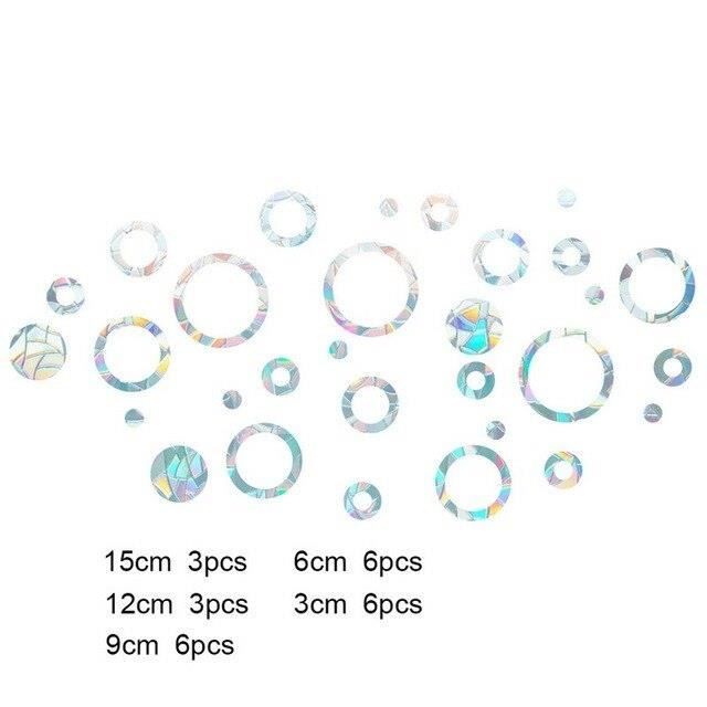 Autocollants Fenêtre Prisme - 36 Stickers Arc-en-Ciel, Attrape-Soleil Décoratif