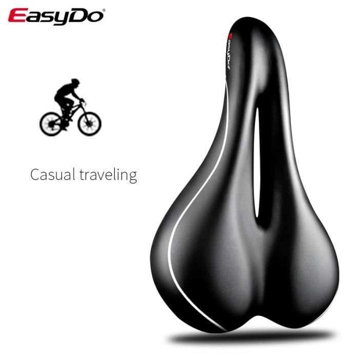 Selle De Vélo Ergonomique Confortable - Design Creux Respirant Noir/Vert Pour VTT, Route Et Vélo De Montagne