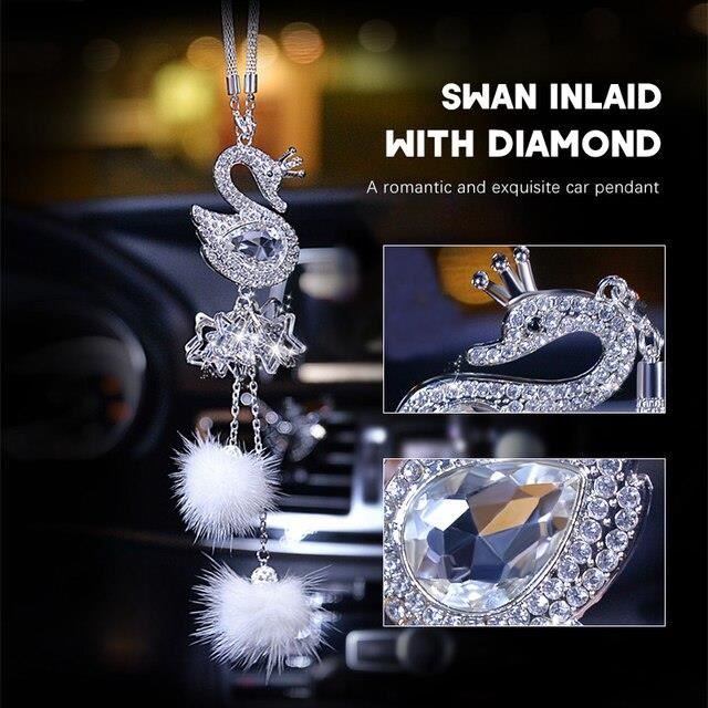 Pendentif Chat Porte-Bonheur Céramique - Décoration Voiture Et Intérieur Chance Et Richesse