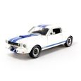 Voiture Miniature de Collection - SHELBY COLLECTIBLES 1/18 - FORD Mustang Shelby GT 350 R - White / Blue - SHELBY168-1