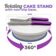 106pcs Décoration Professionnel Ustensiles Kit pour Décorer Le Gâteau Layer Cake, Spatule Douille Patisserie (Violet)-1
